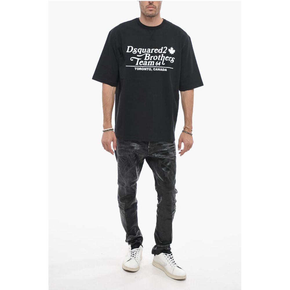 Dsquared² Loose Fit BROTHERS TEAM T-shirt with Logo Print - Image 4