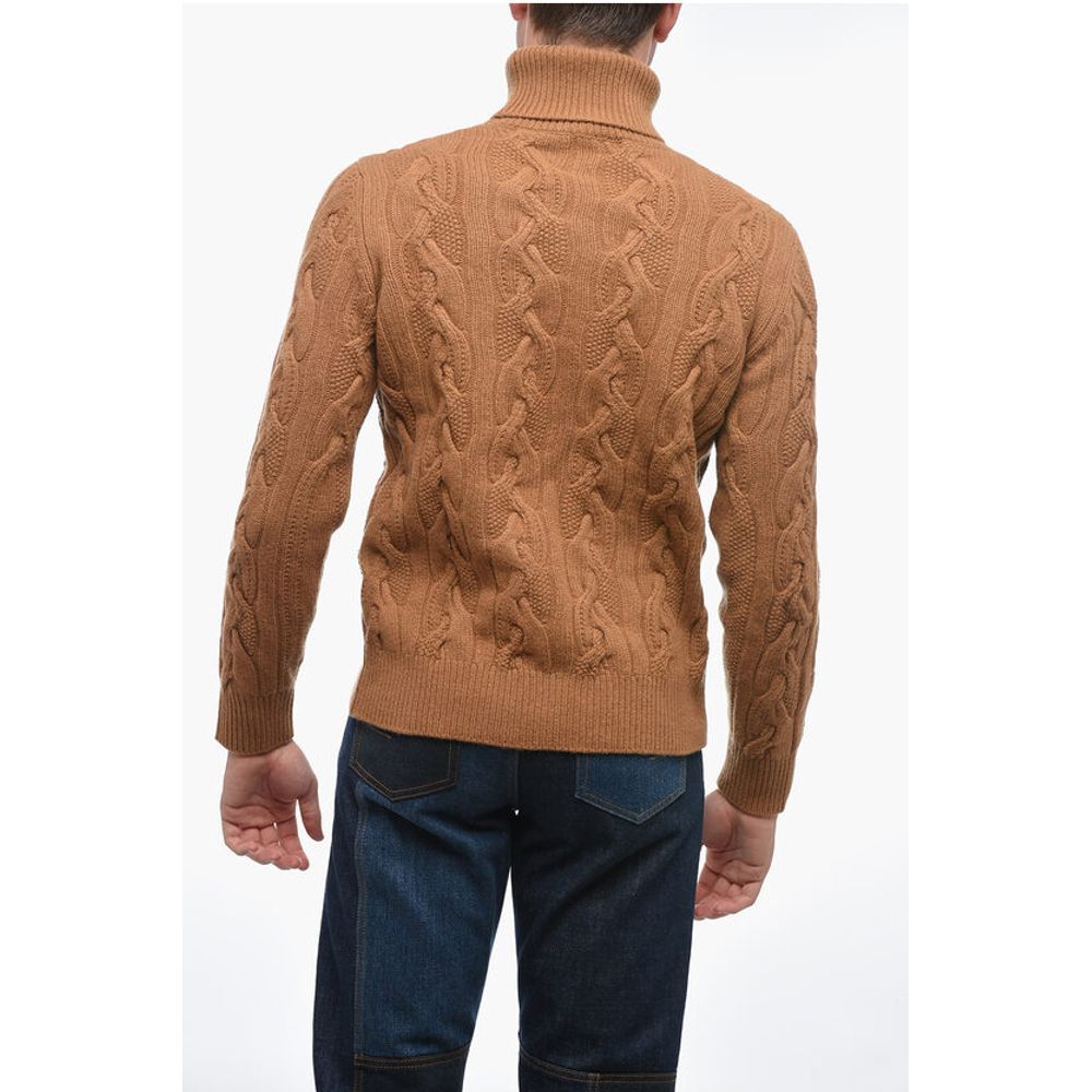 Altea Turtleneck Aran Virgin Wool Sweater - Image 3