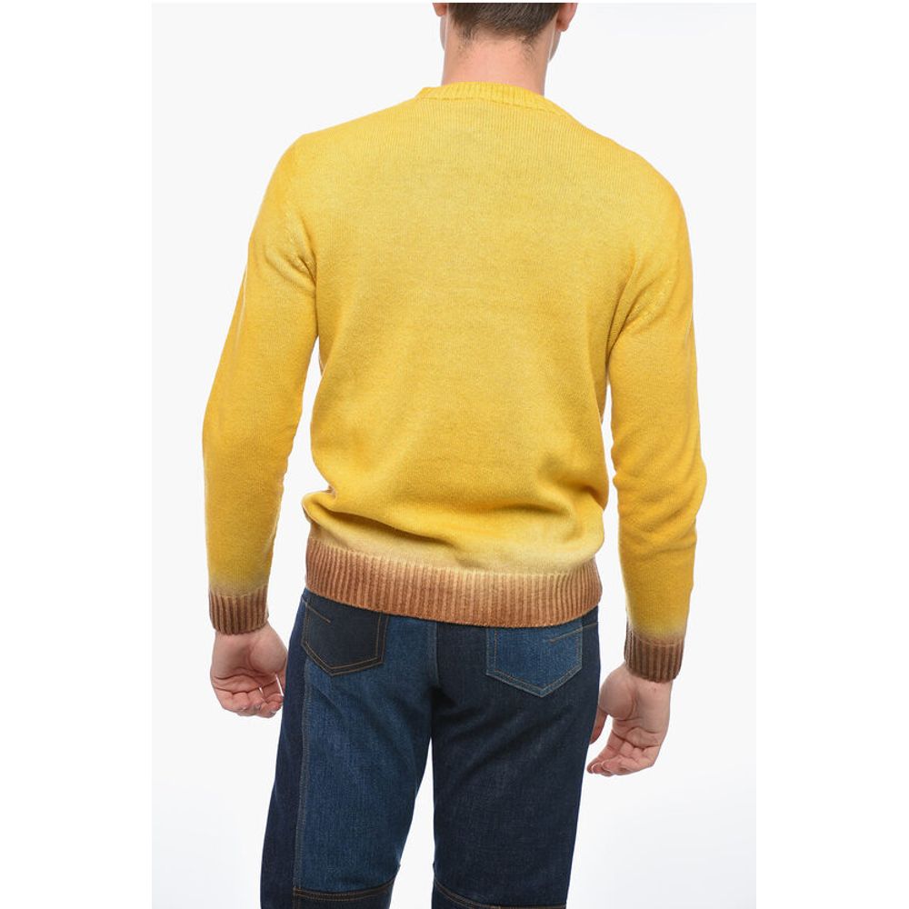 Altea Crew Neck Virgin Wool Sweater with Degradè Bottom - Image 2