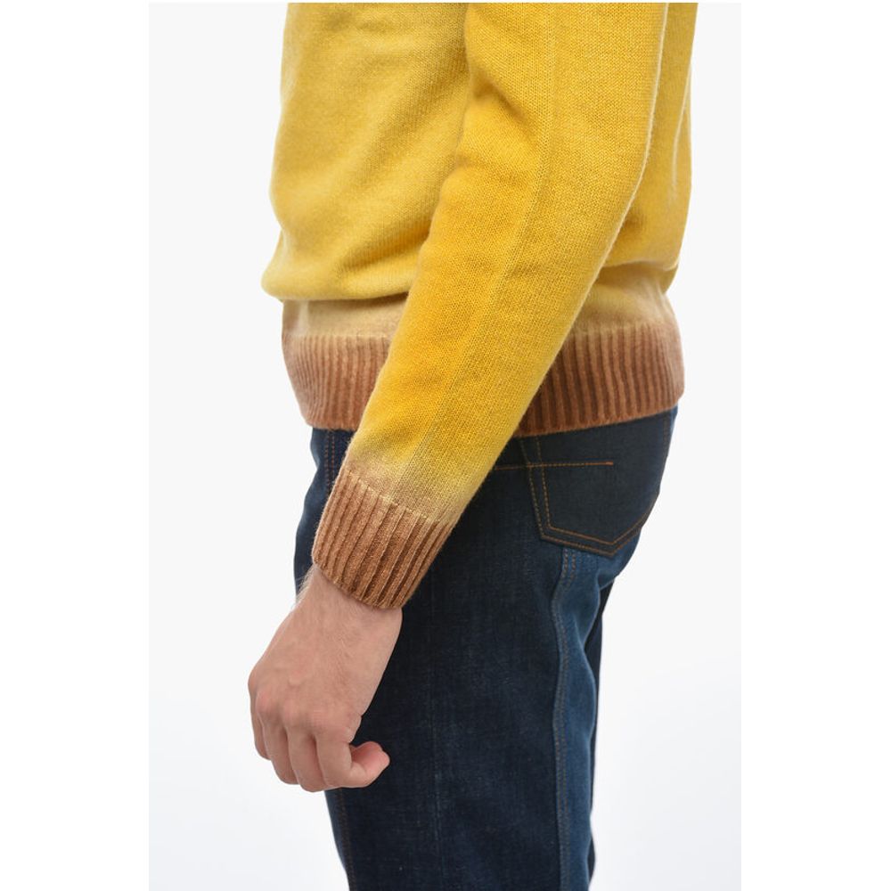 Altea Crew Neck Virgin Wool Sweater with Degradè Bottom - Image 3