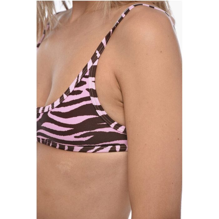 The Attico Animal Patterned Stretch Fabric Bikini - Image 3