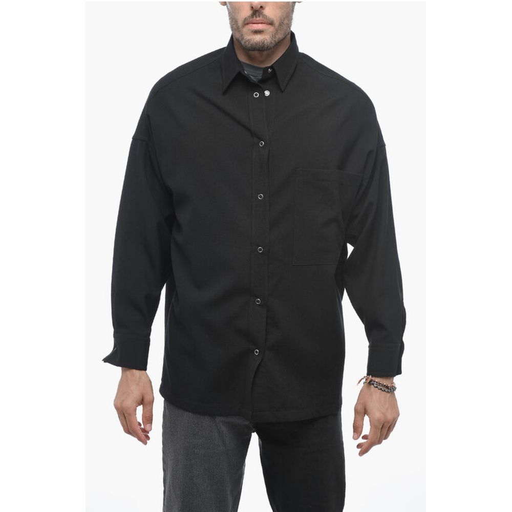 Destin Twill Wool GIO Shirt with Snap Buttons