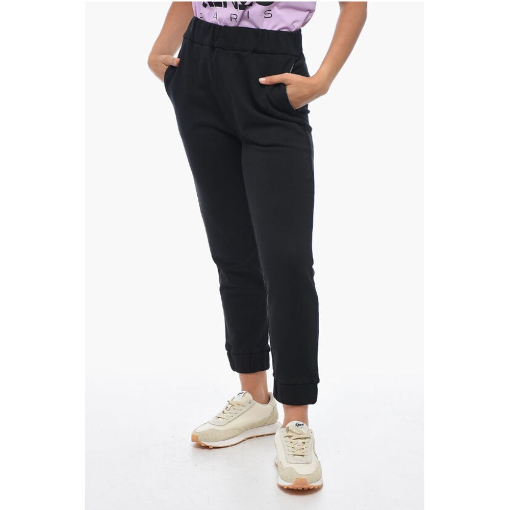 Fabiana Filippi Brushed Cotton Sweatpants with Rhinestoned Detail