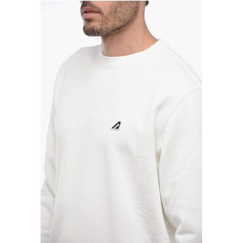 Autry Embroidered Logo Brushed Cotton Crewneck Sweatshirt - Image 3