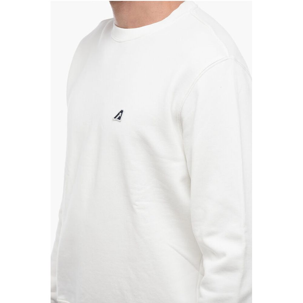 Autry Embroidered Logo Brushed Cotton Crewneck Sweatshirt - Image 3