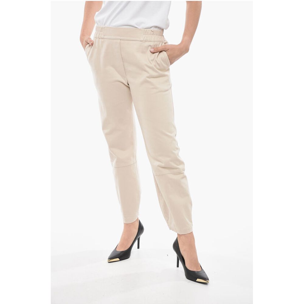 Gentryportofino Stretch Cotton Pants with Elastic Cuffs
