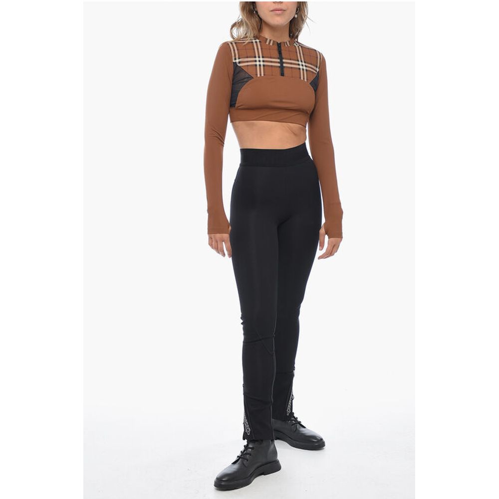 Burberry Tartan Crop Top with Mesh Inserts - Image 4