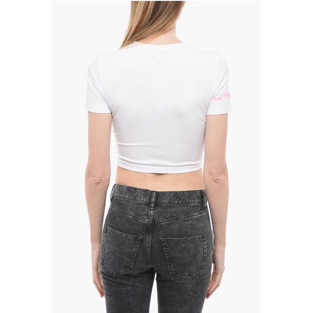 Adriana Hot Couture Rhinestone Logo Crew-neck t-Shirt - Image 2