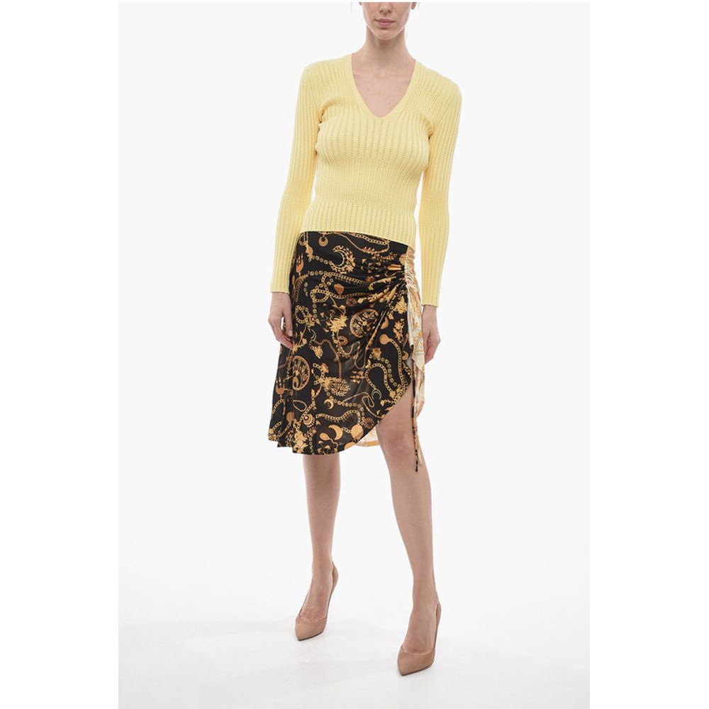 Aeron V-Neck Stretch Fabric Ribbed SHARA Sweater - Image 4