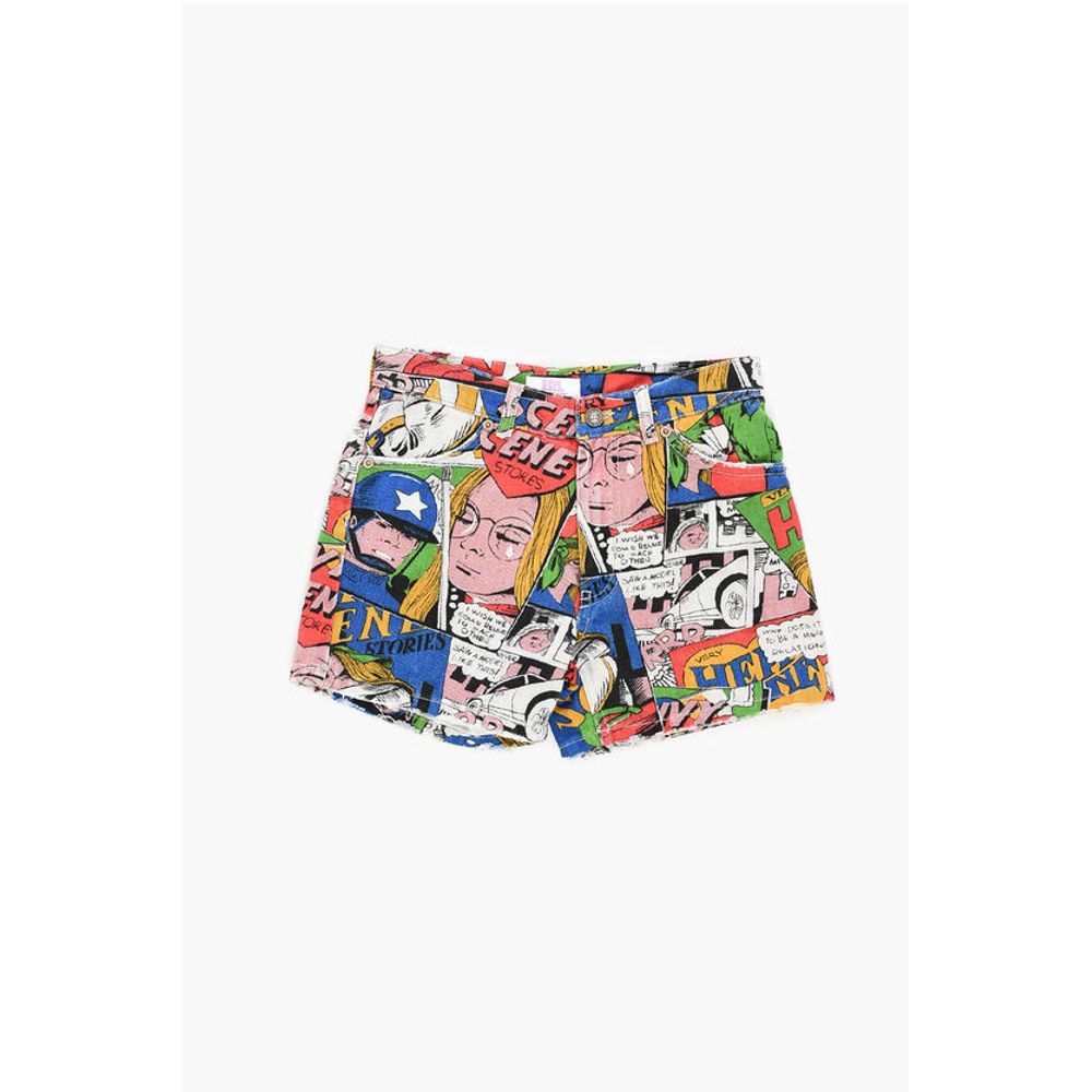 ERL Printed Denim Shorts