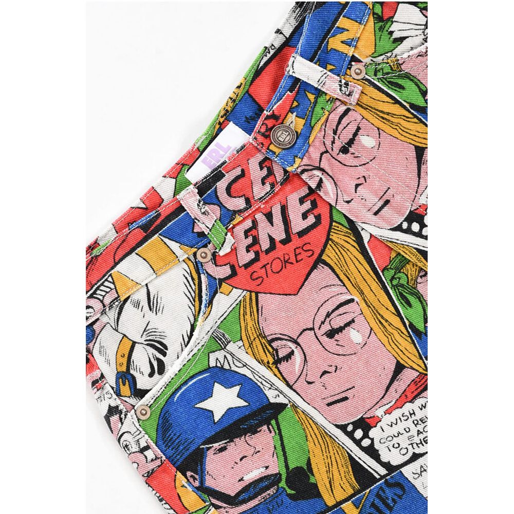 ERL Printed Denim Shorts - Image 2