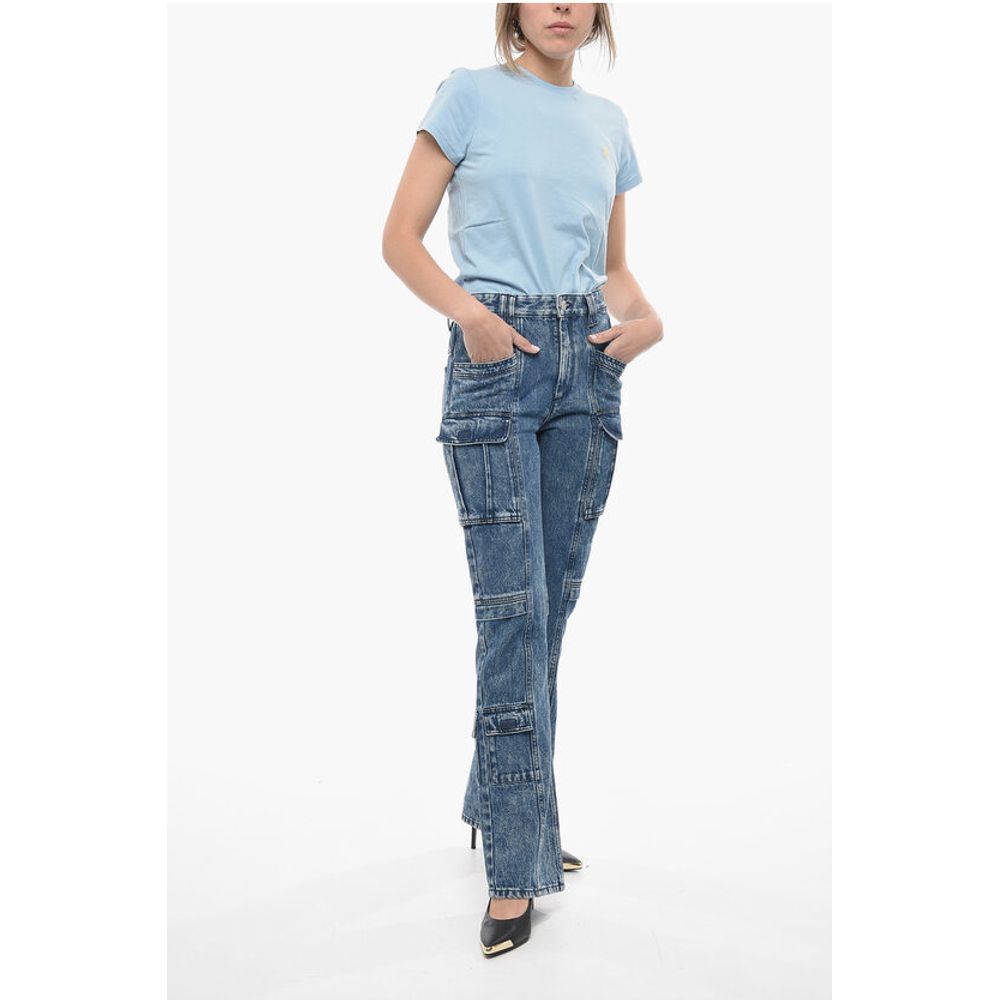Isabel Marant Dark Wash VOKAIO Cargo Denims 22cm - Image 4