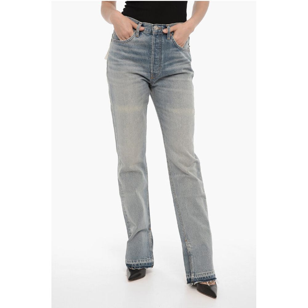 RE/DONE Straight Leg Jeans with Ankle Slit 20cm