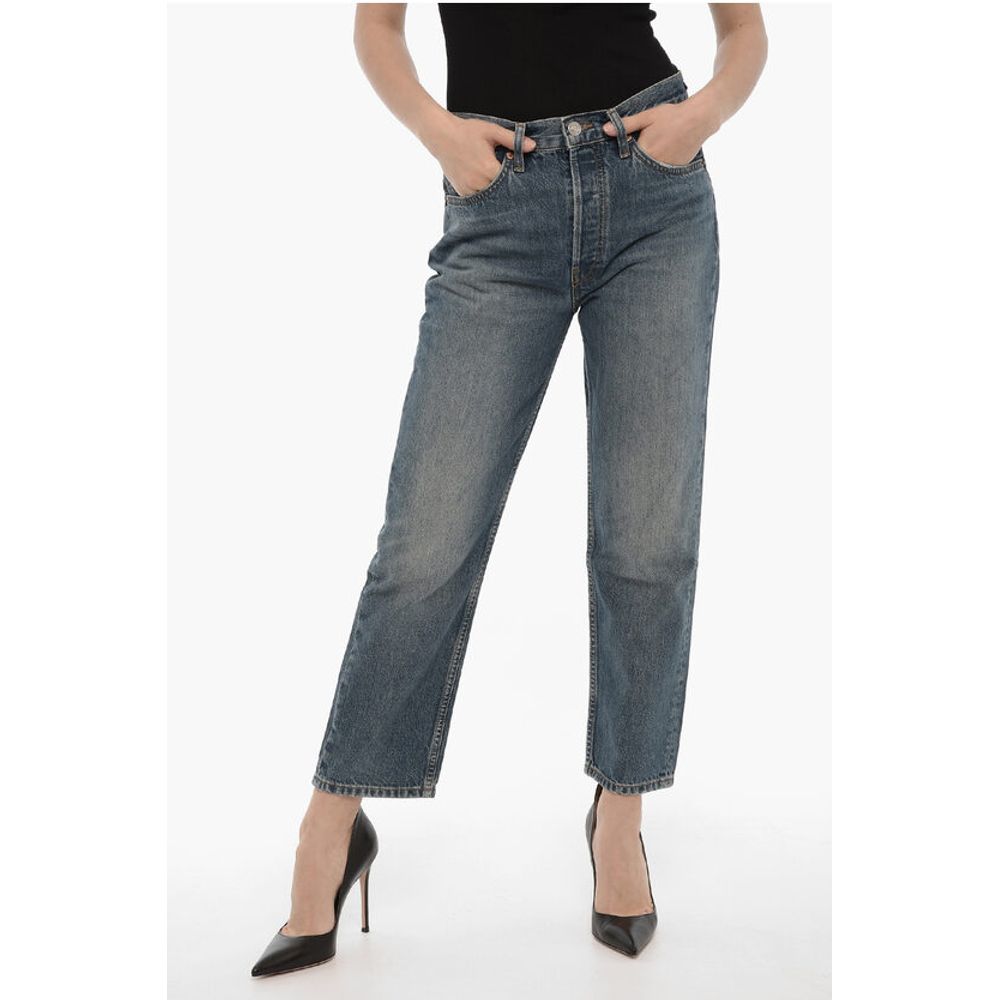 RE/DONE High-Waisted Straight Leg 70s STOVE PIPE Jeans 18cm