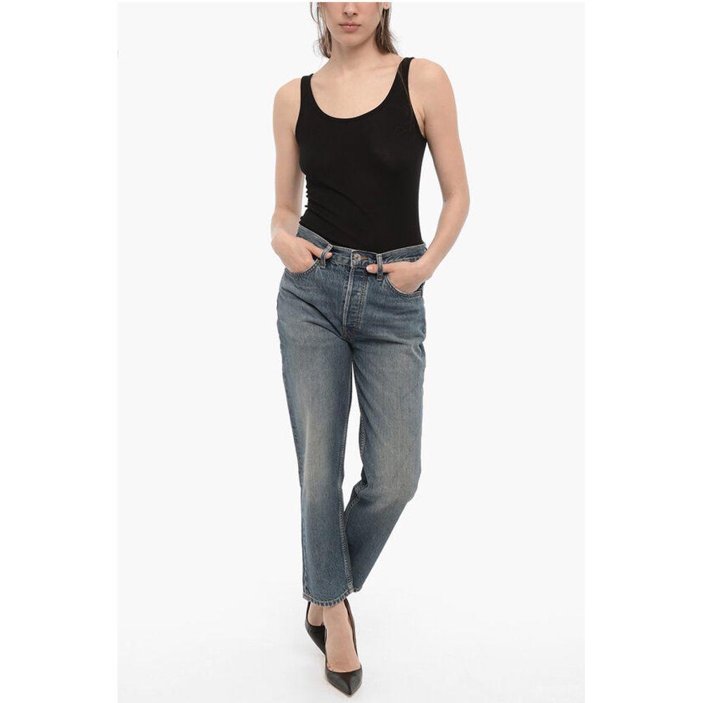 RE/DONE High-Waisted Straight Leg 70s STOVE PIPE Jeans 18cm - Image 4