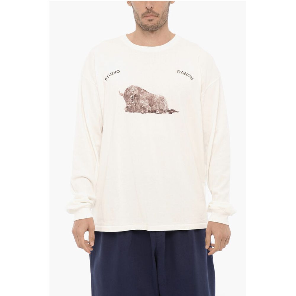 1989 Studio Long Sleeve STUDIO RANCH Crew-neck T-Shirt with Front Print