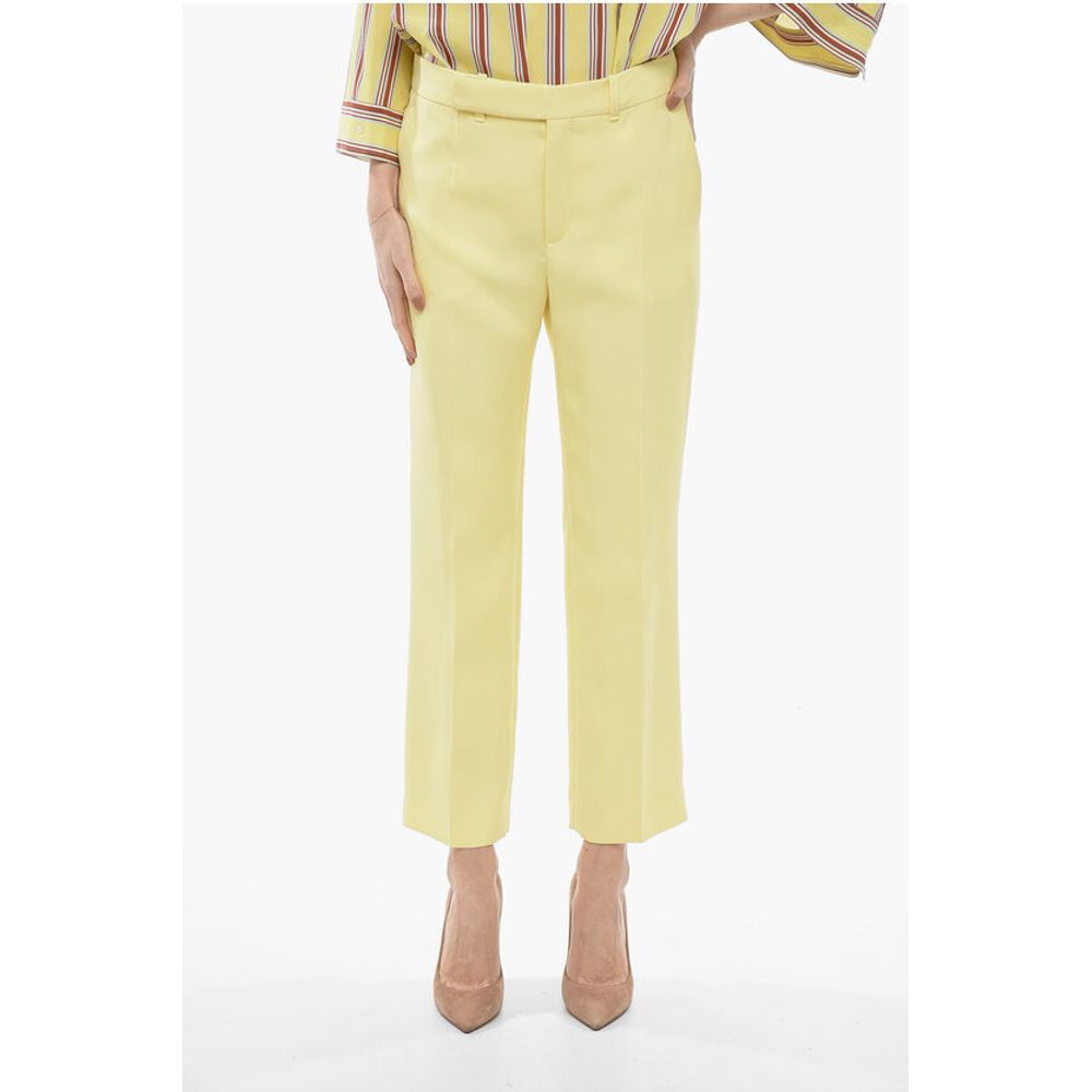 Chloé Silk High-waisted Pants with Pleats