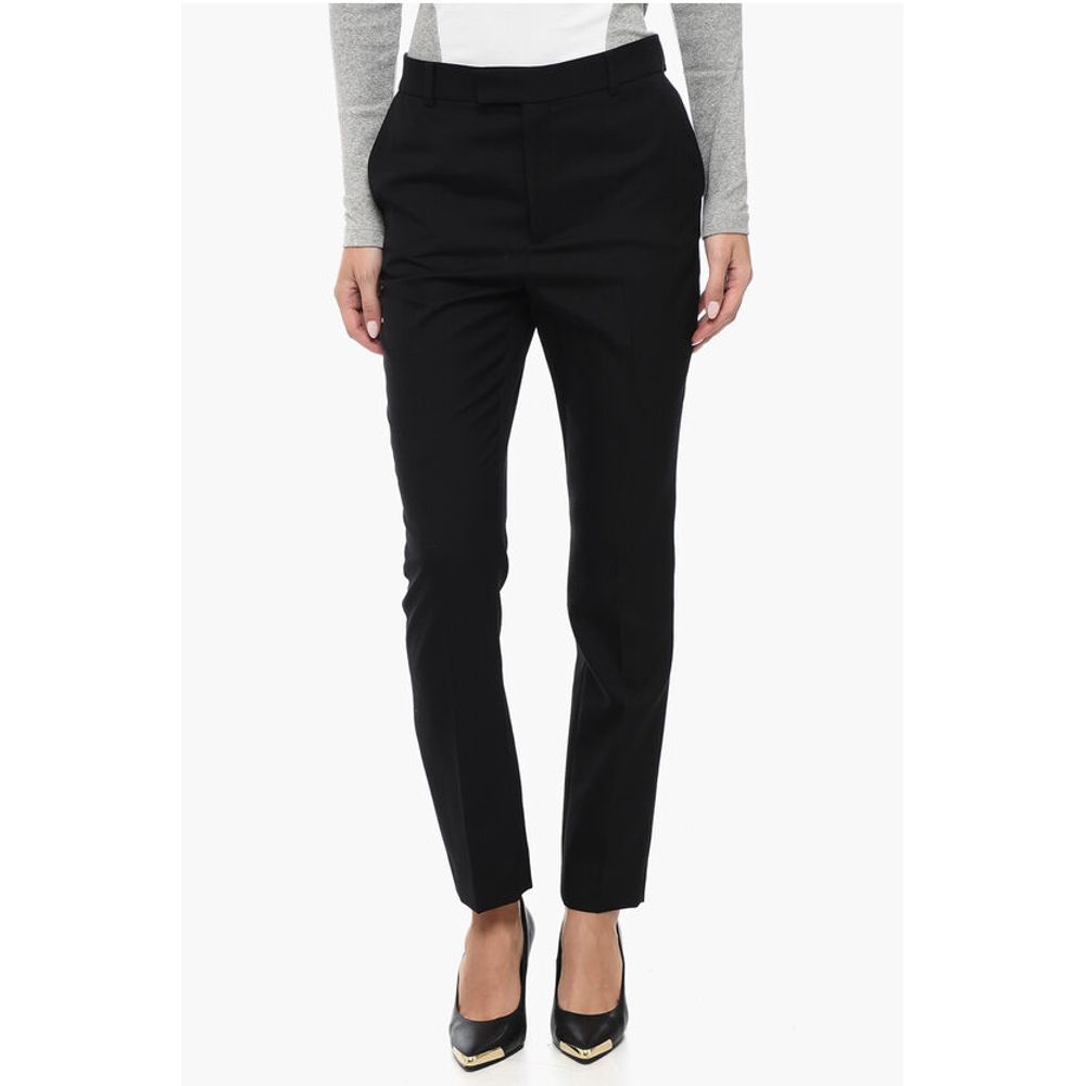 Celine Wool Gabardine Pants with Front Pleats