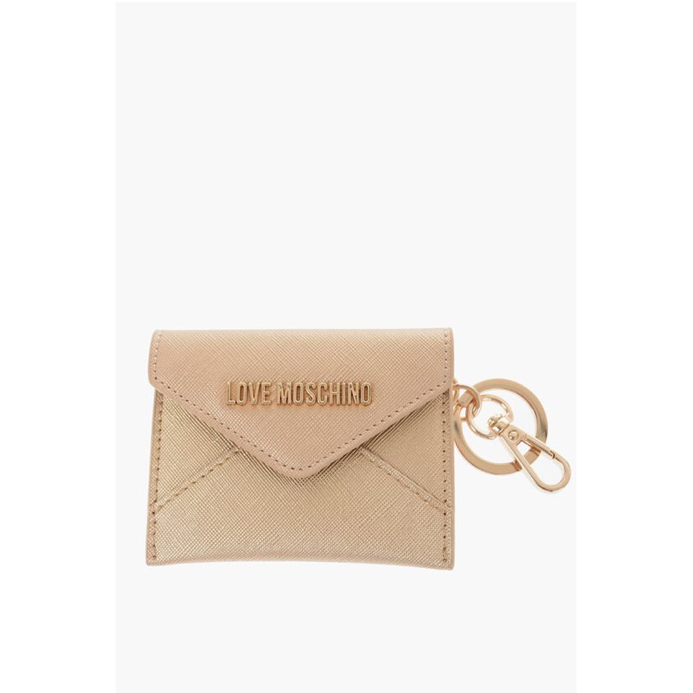 Moschino LOVE Saffiano Faux Leather Envelope Keyring