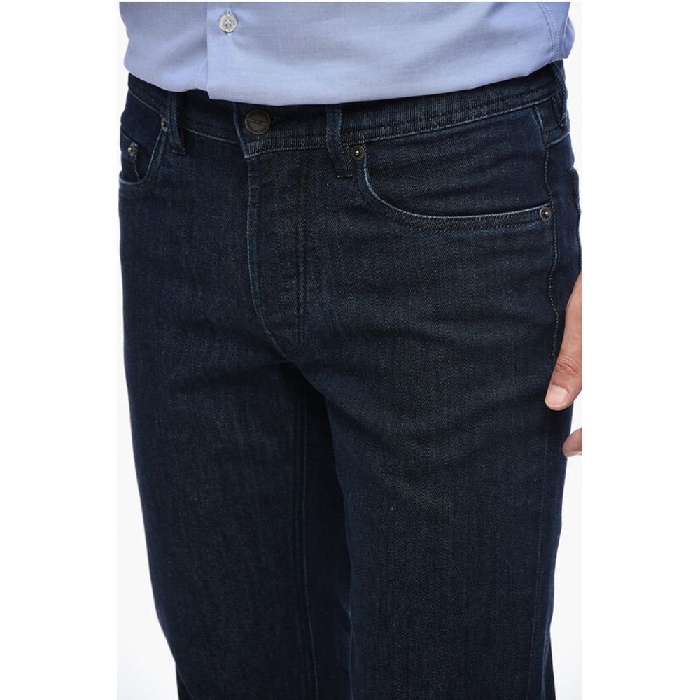 Corneliani CC COLLECTION Dark Wash Regular Fit Jeans 17 cm - Image 3