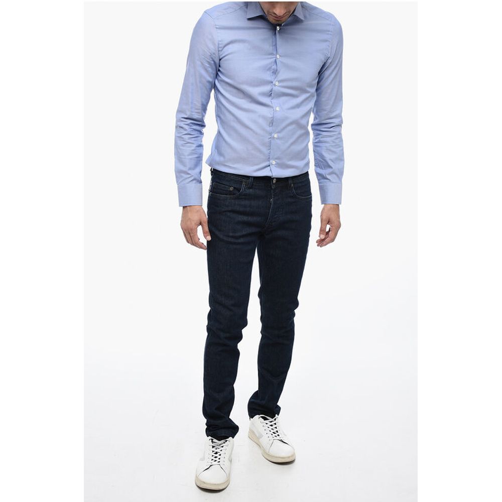 Corneliani CC COLLECTION Dark Wash Regular Fit Jeans 17 cm - Image 4