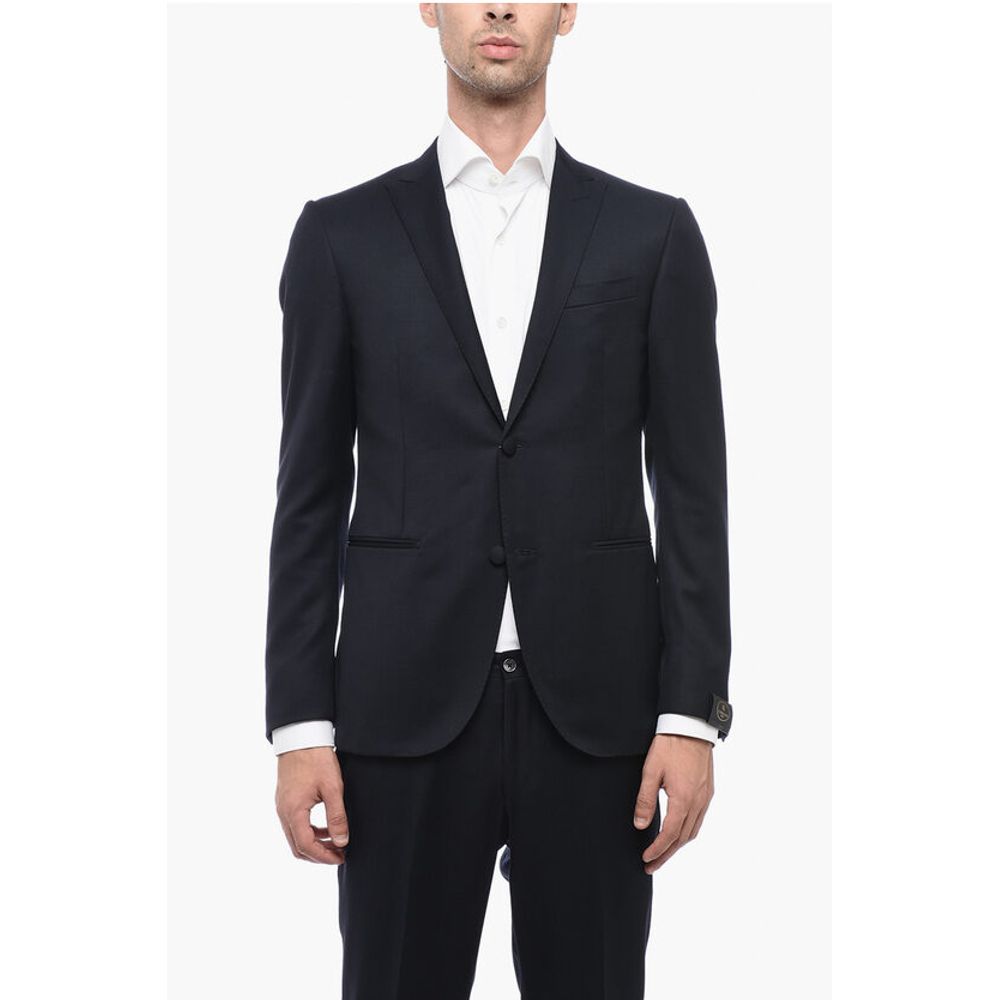 Corneliani Peak Lapel CERIMONIA ACADEMY Virgin Wool Suit - Image 2
