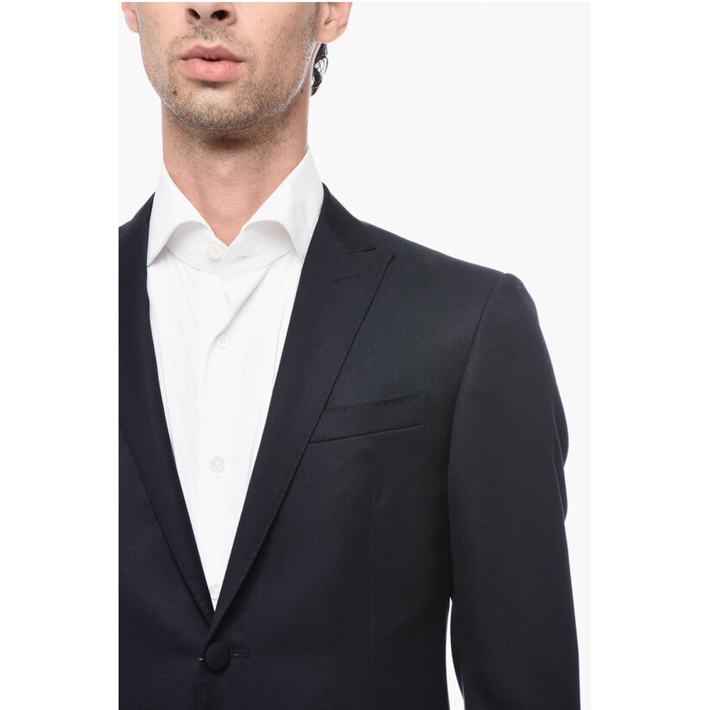 Corneliani Peak Lapel CERIMONIA ACADEMY Virgin Wool Suit - Image 3