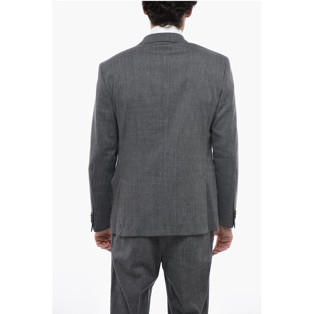 Corneliani CC COLLECTION Notch Lapel Virgin Wool Blend RIGHT Suit - Image 5