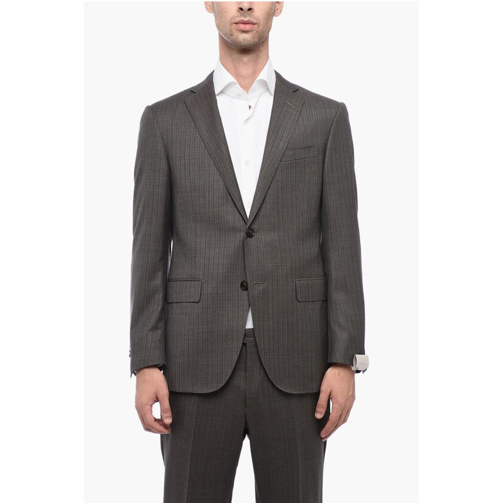 Corneliani Pinstriped Motif ACADEMY Virgin Wool Suit - Image 2