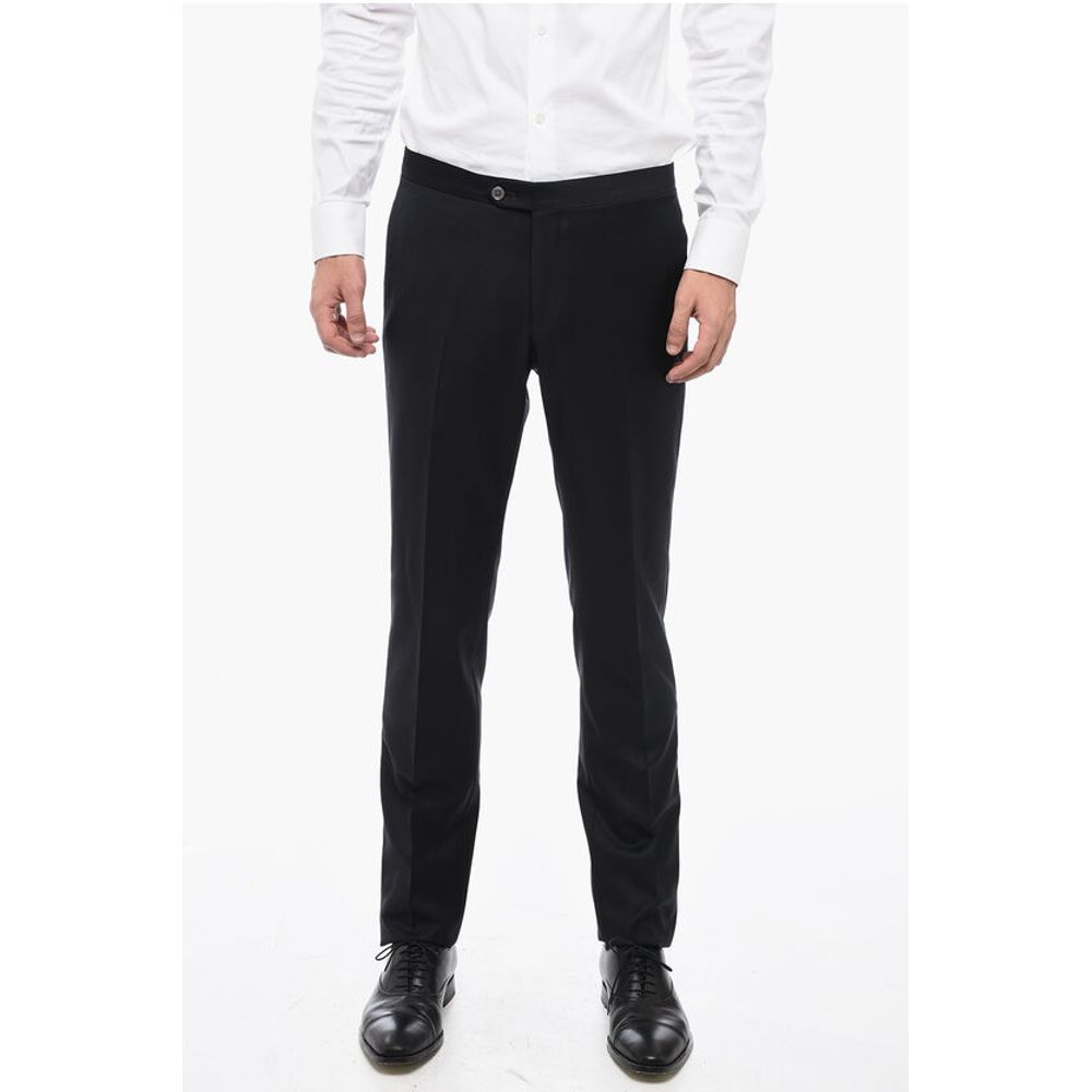 Corneliani Wool CERIMONIA ACADEMY Suit with Satin Shawl Lapel - Image 7