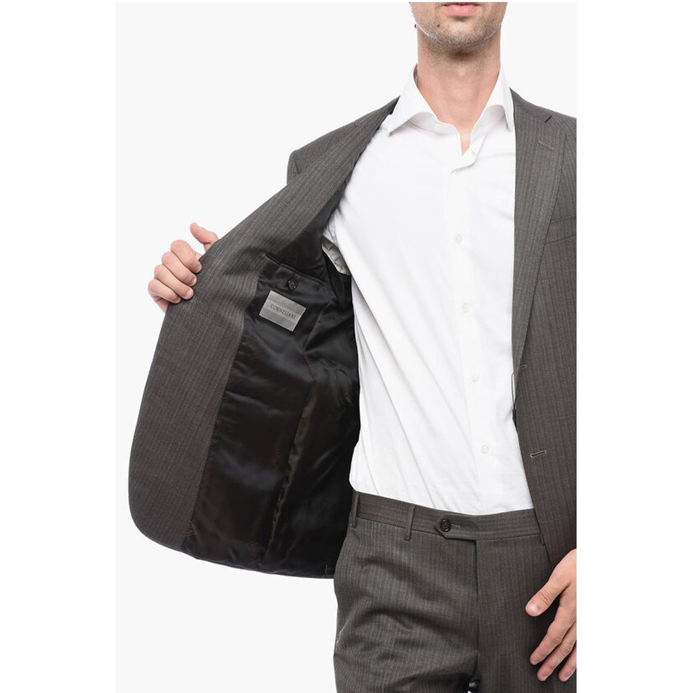 Corneliani Pinstriped Motif ACADEMY Virgin Wool Suit - Image 6