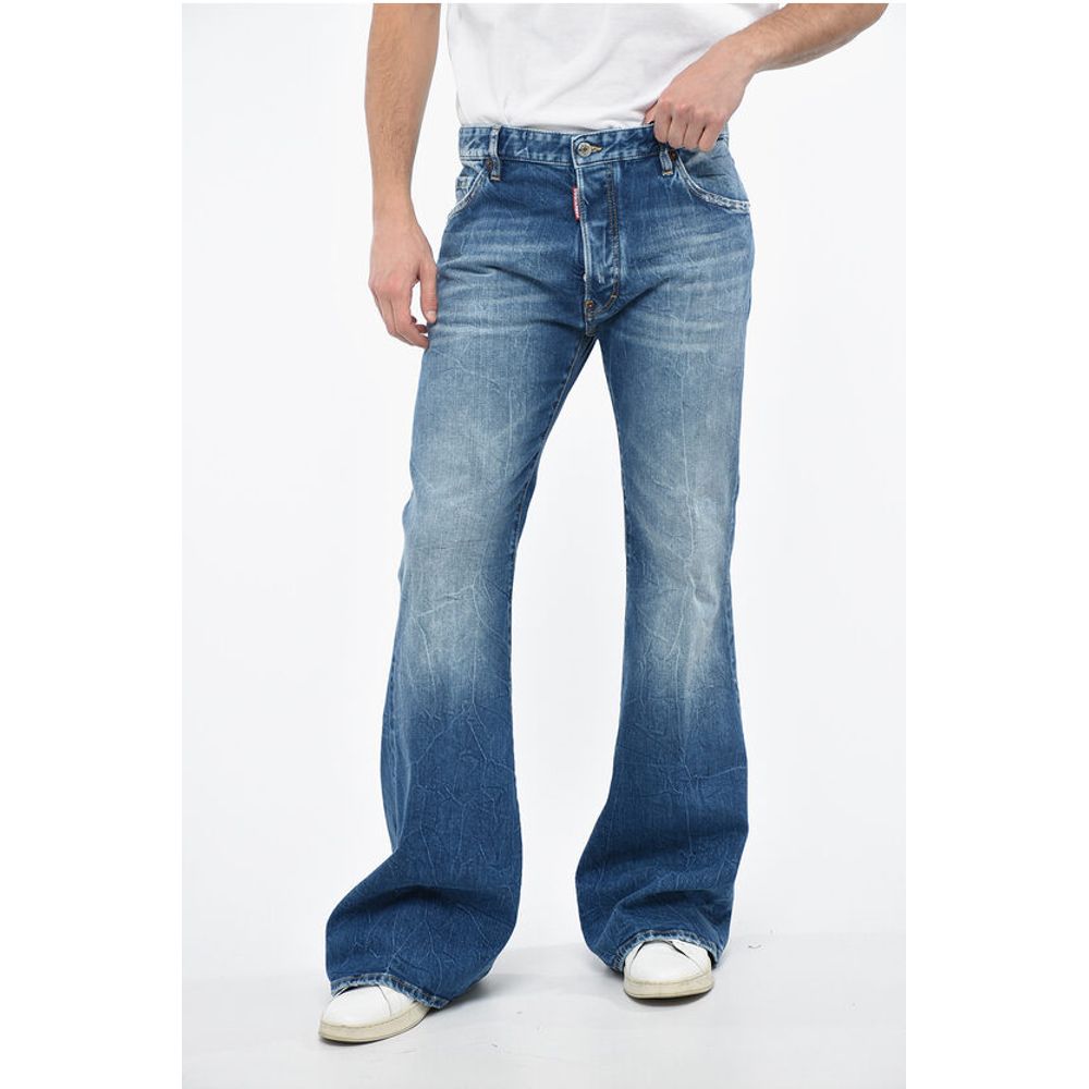 Dsquared² Bob Fit Bootcut Dèlavè Denims 30cm