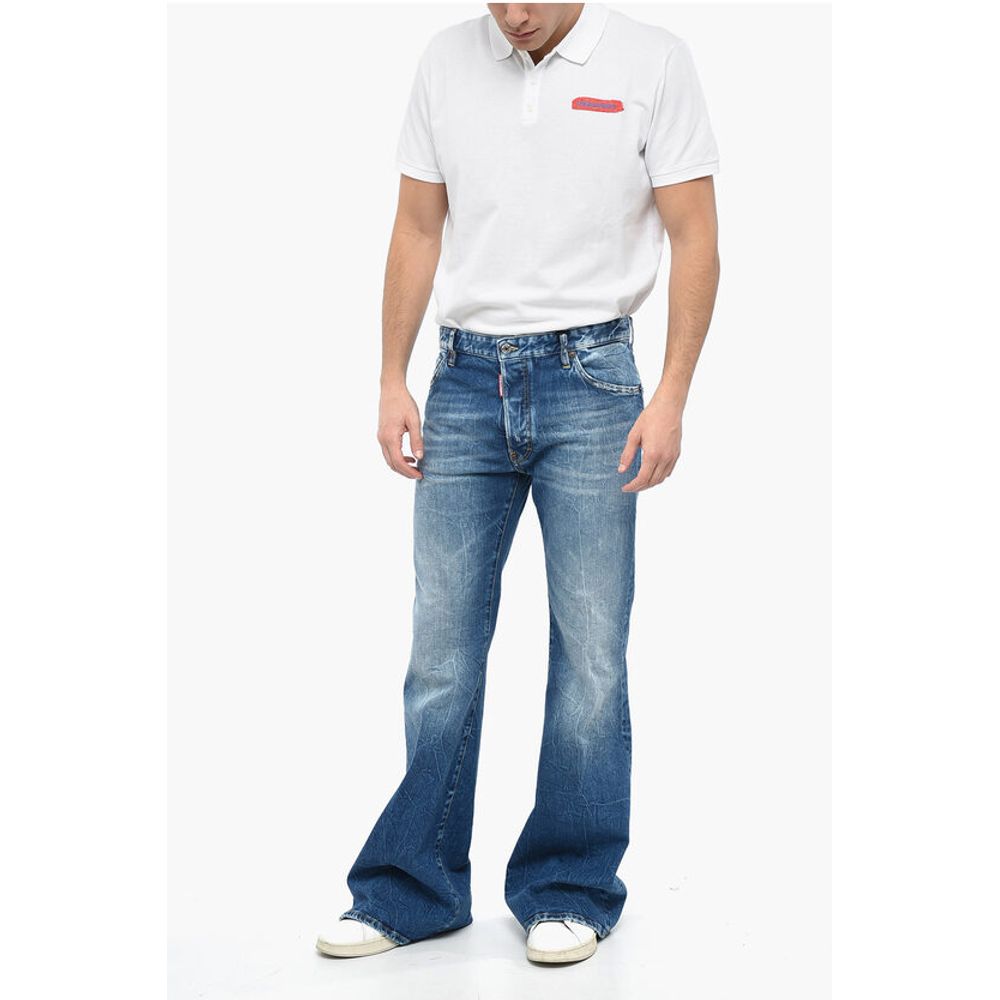 Dsquared² Bob Fit Bootcut Dèlavè Denims 30cm - Image 4