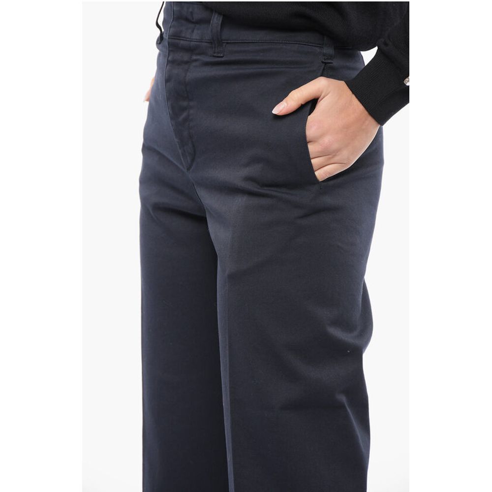 Department 5 Twill Cotton Cropped Fit Pants with Belt Loops - Image 3