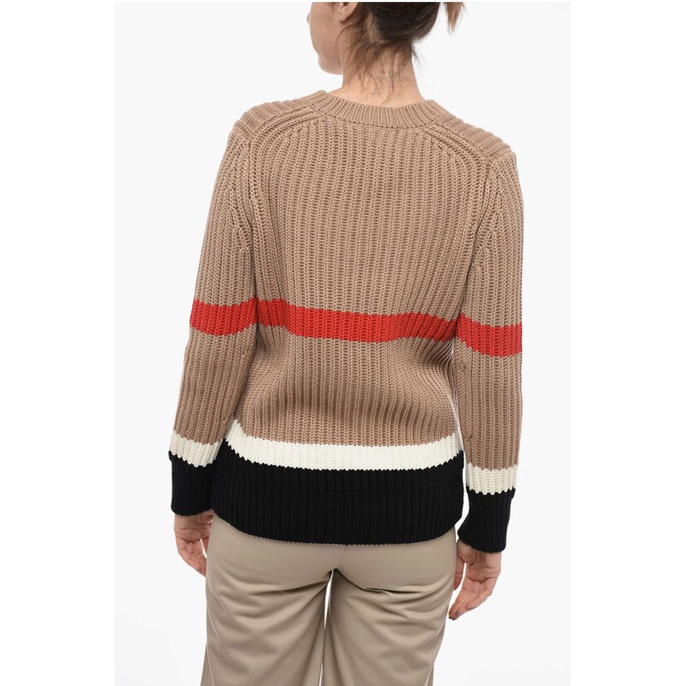 Burberry V-Neck Cashmere Blend Jumper - Image 2
