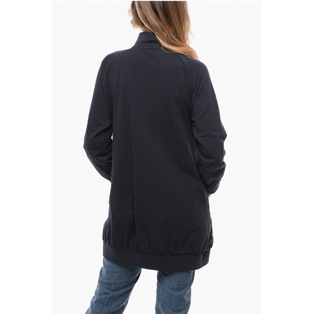 Stretch Cotton Lightweight Jacket with Lurex Details and Sna - Image 2