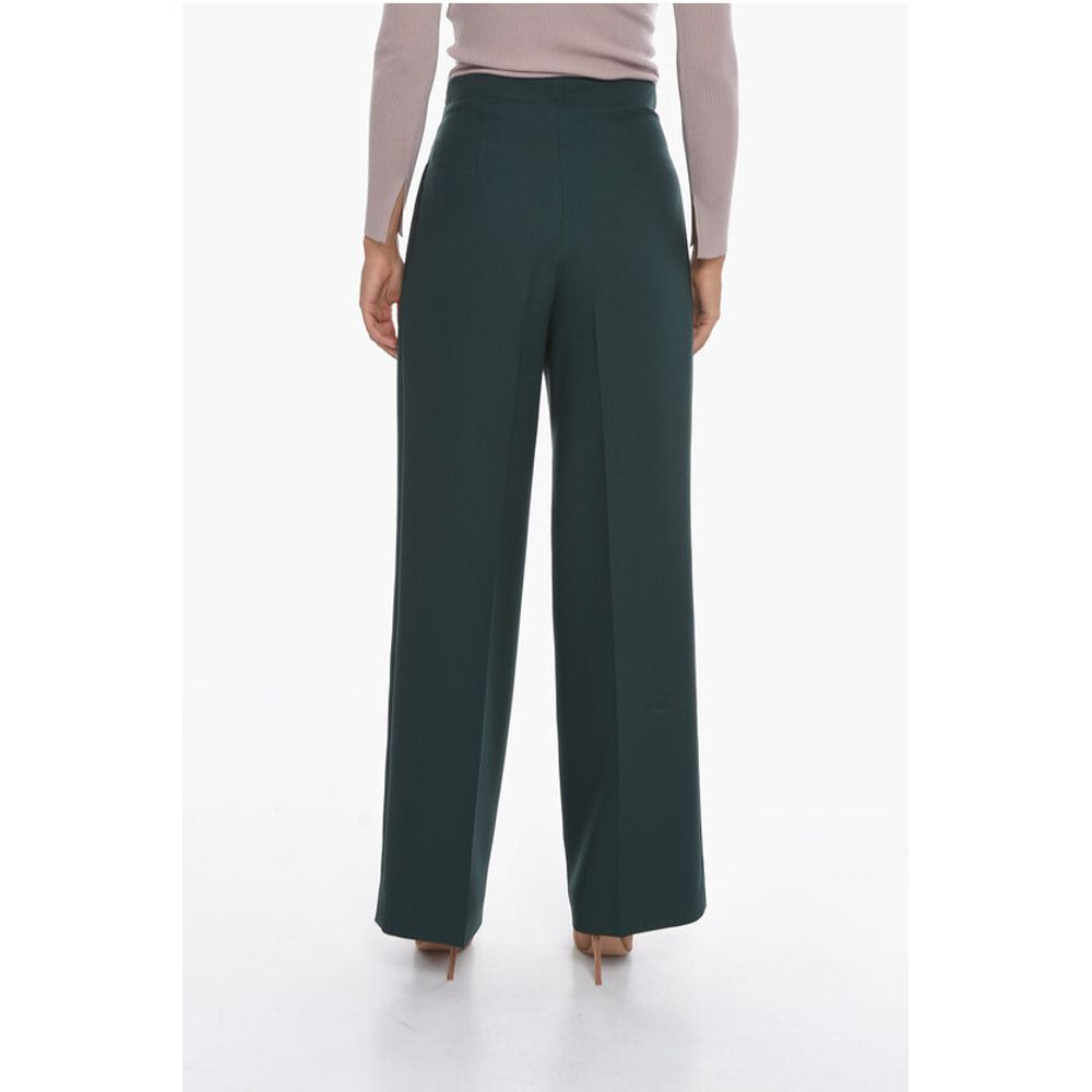 Super Blond Wide-leg Trousers with Velcro Fastening - Image 2