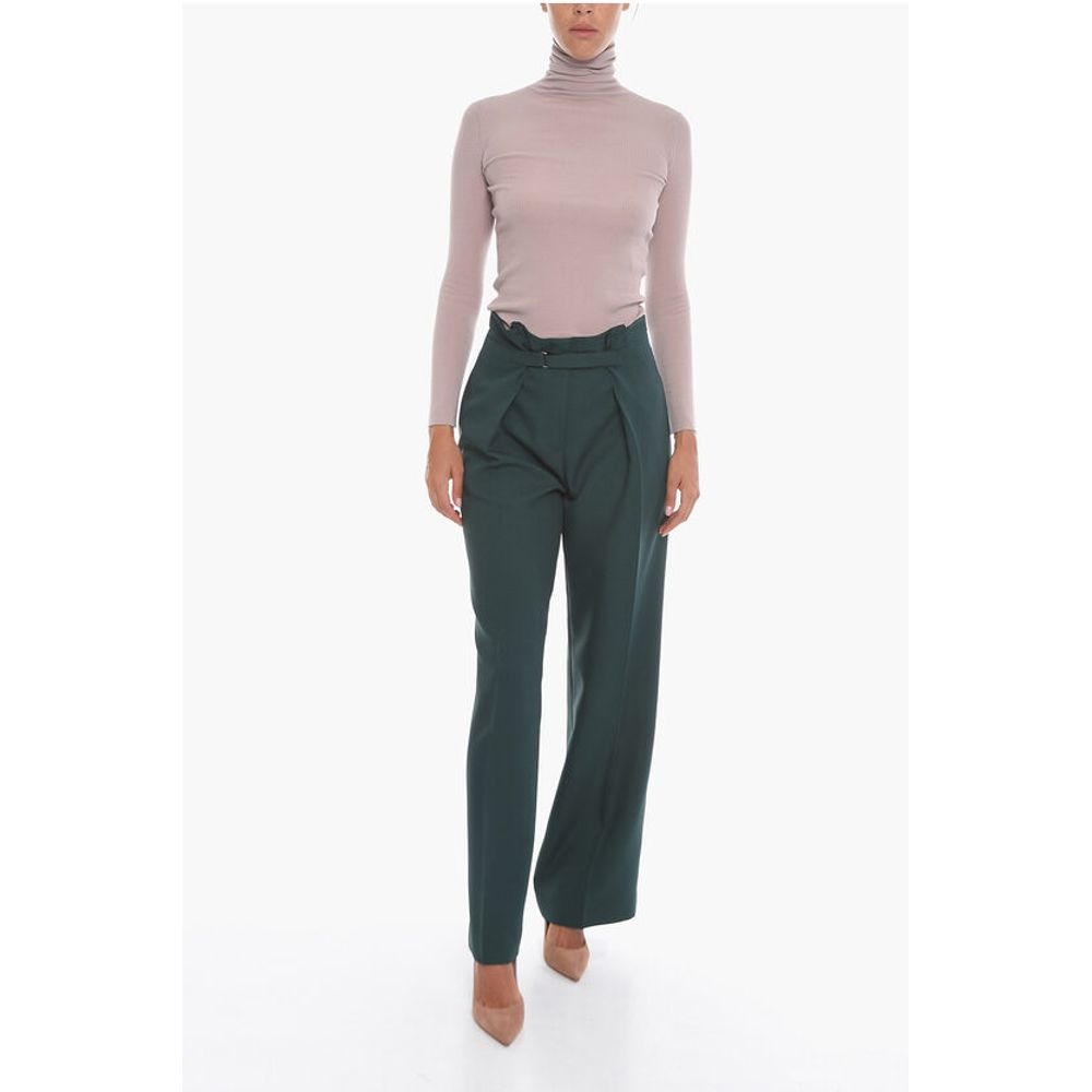 Super Blond Wide-leg Trousers with Velcro Fastening - Image 4