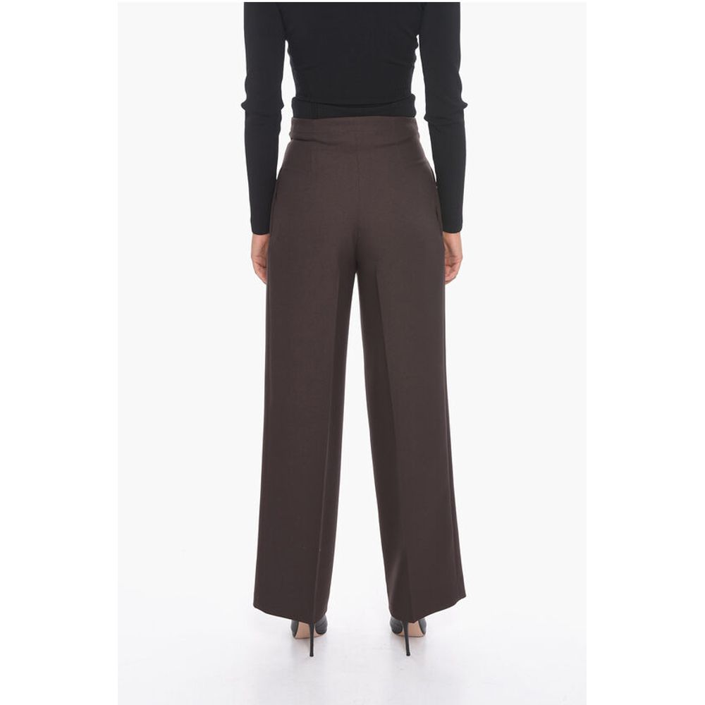 Super Blond Wide-leg Trousers with Velcro Fastening - Image 2