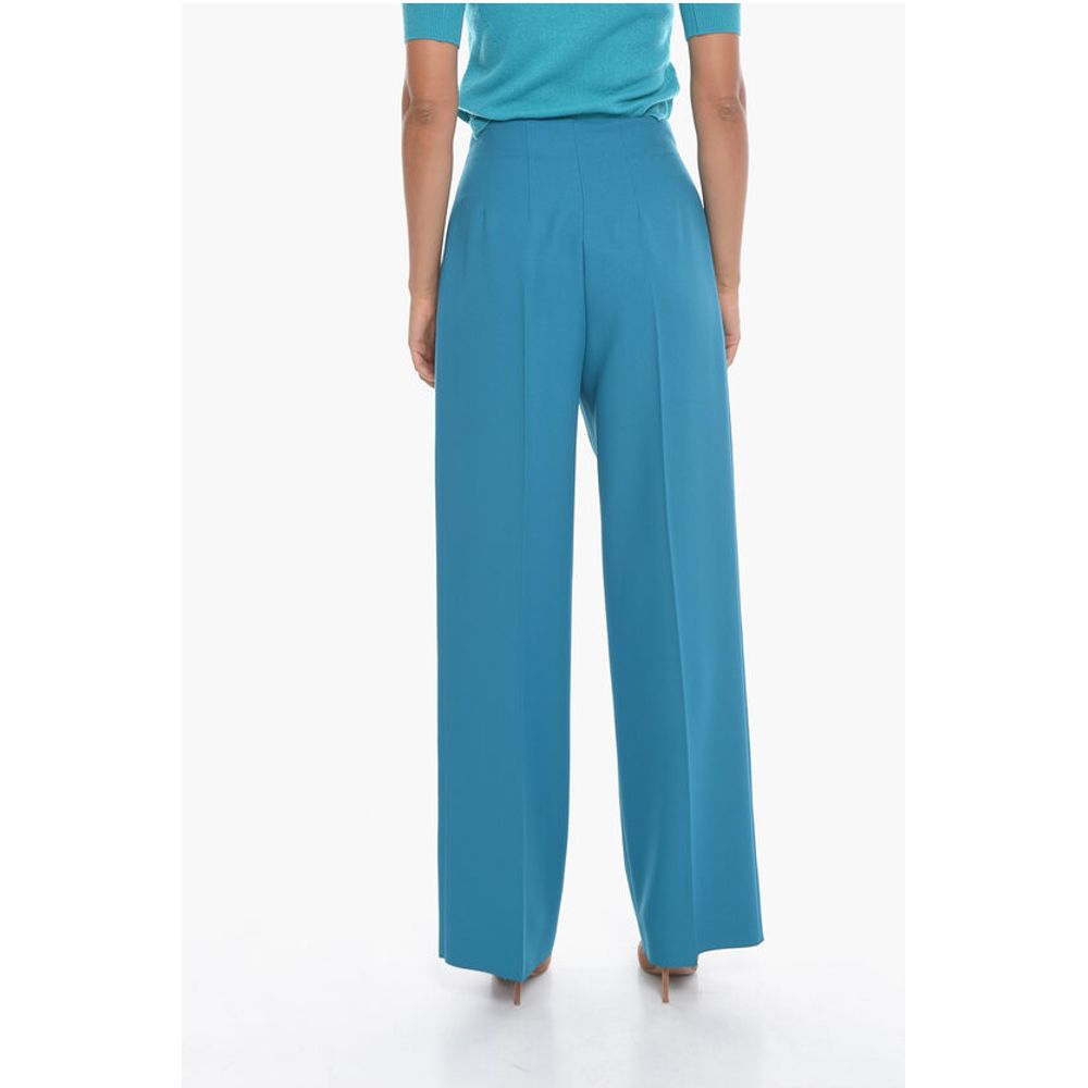 Super Blond Front-pleated Trousers with Wide-leg - Image 2