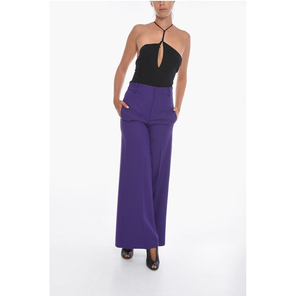 Super Blond Palazzo Trousers with Front-pleat - Image 4