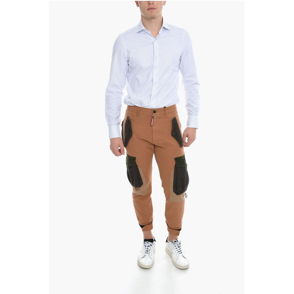 Dsquared² Velour Detail EXPLORER Cargo Pants - Image 4
