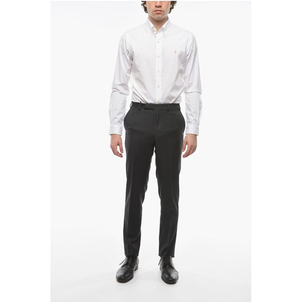 Corneliani Virgin Wool Mid Rise Pants - Image 4