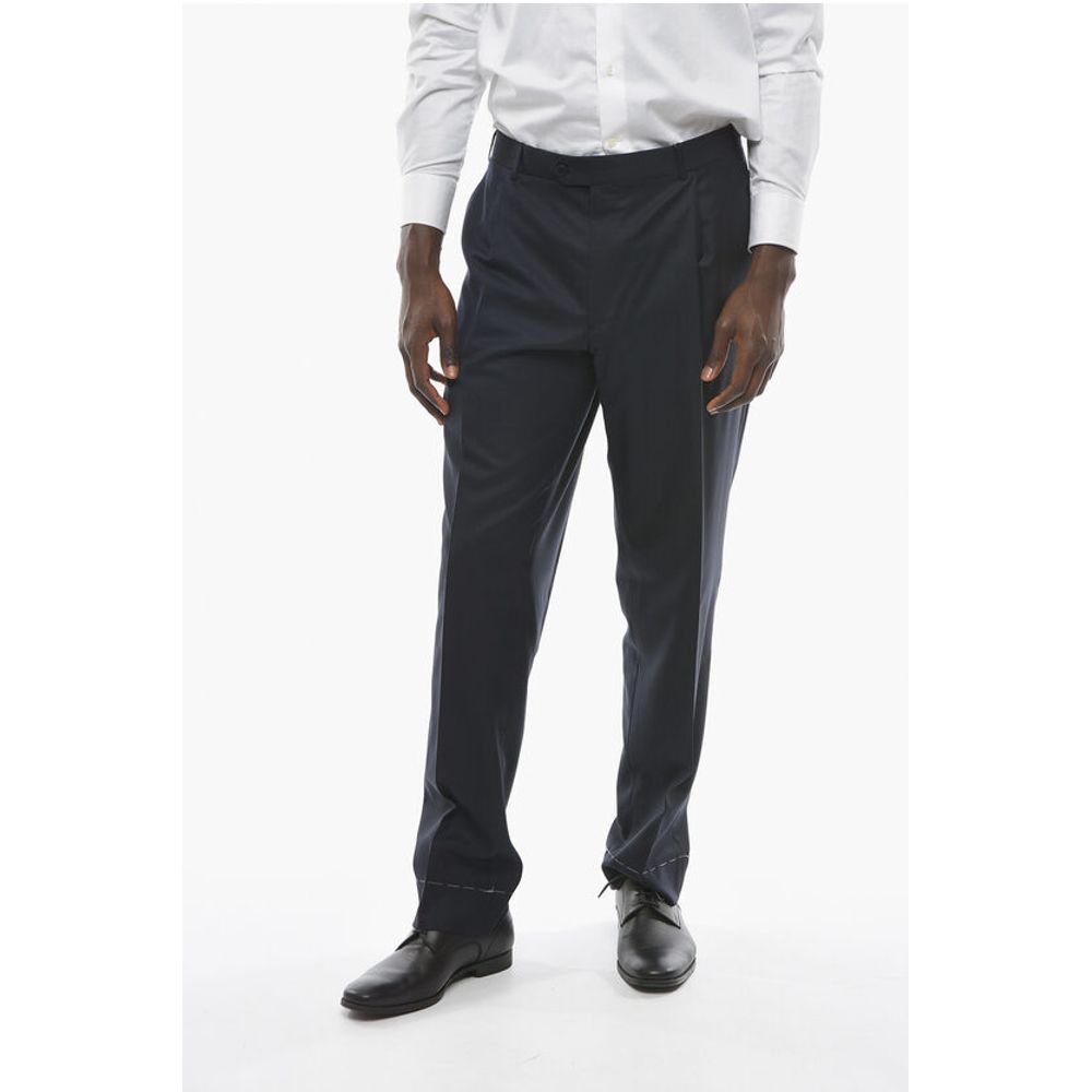 Corneliani Virgin Wool MANTUA Pants with Pleat