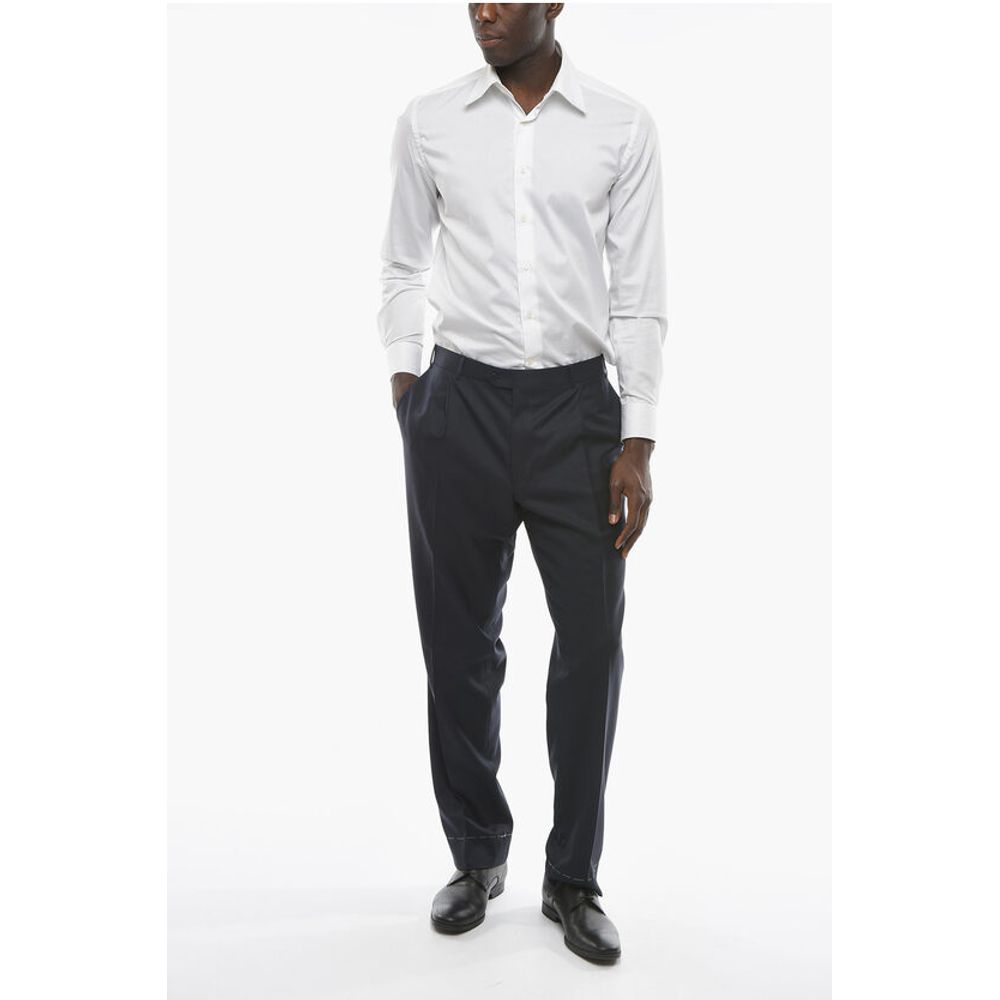 Corneliani Virgin Wool MANTUA Pants with Pleat - Image 3