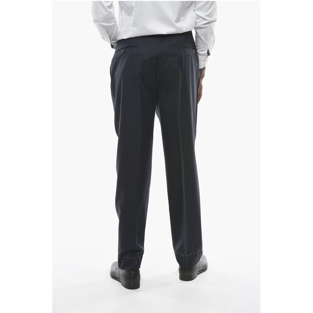 Corneliani Virgin Wool MANTUA Pants with Pleat - Image 4
