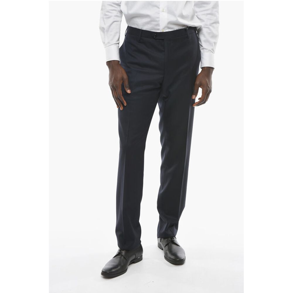 Corneliani Virgin Wool Mid Rise Pants