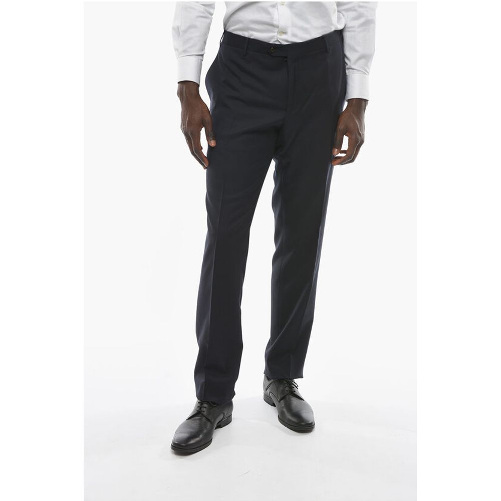 Corneliani Virgin Wool ACADEMY Pants with Belt Loops