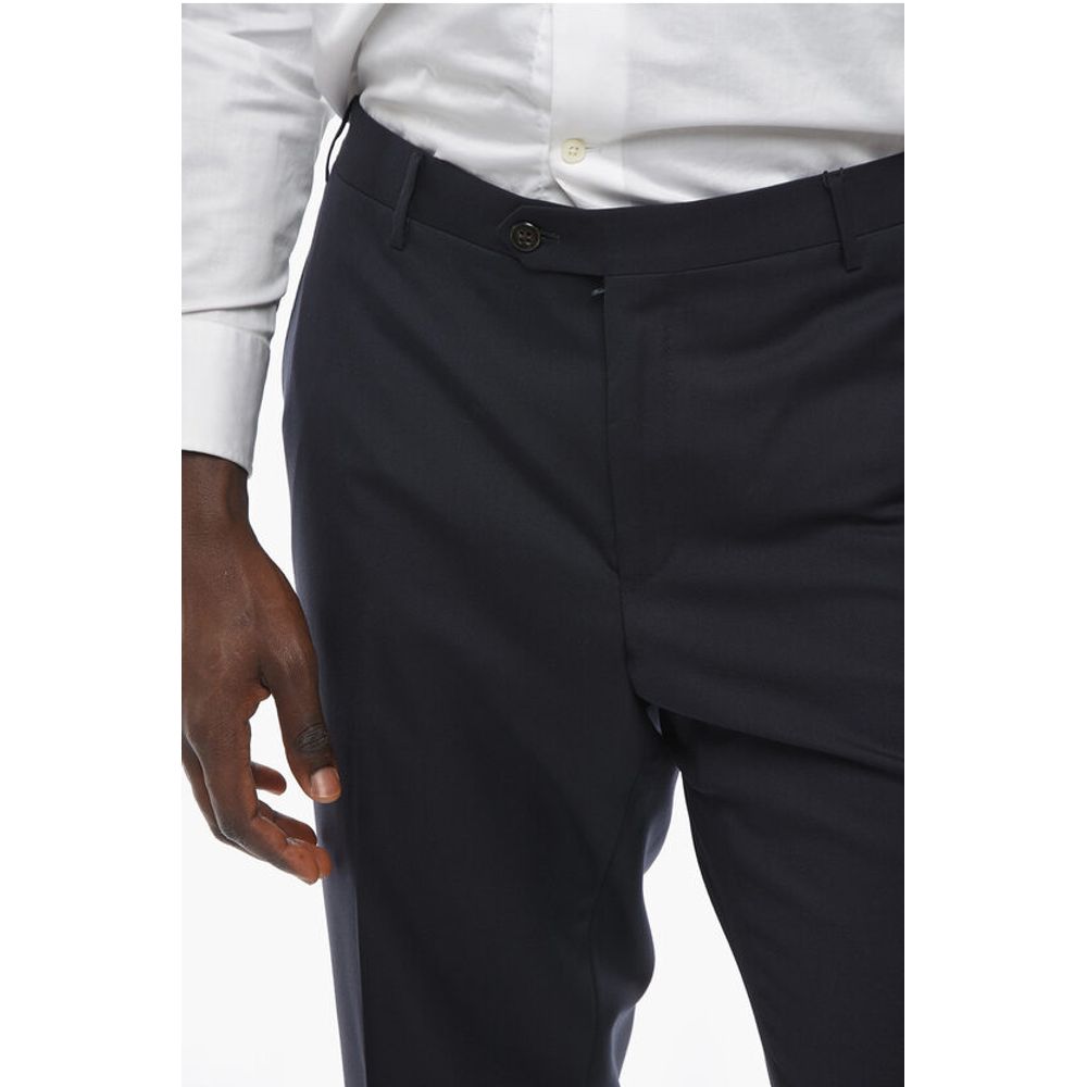 Corneliani Virgin Wool ACADEMY Pants with Belt Loops - Image 2