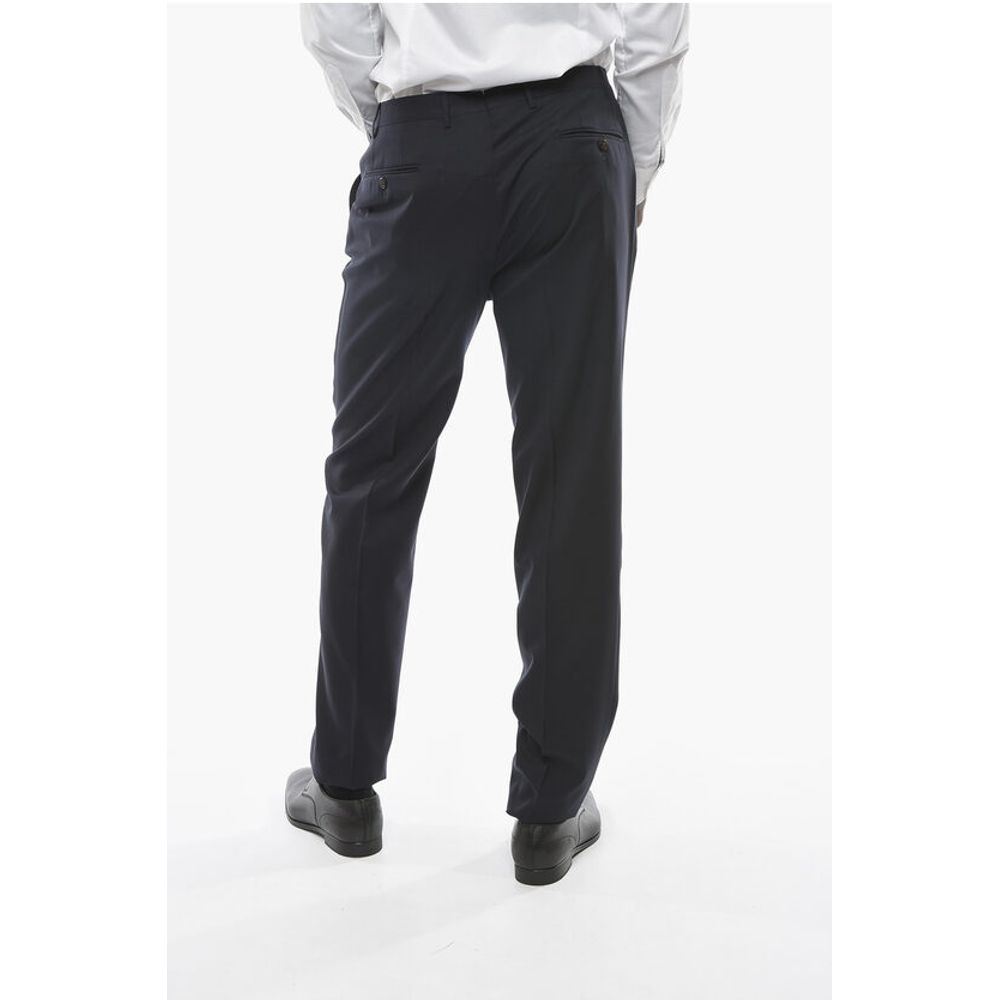 Corneliani Virgin Wool ACADEMY Pants with Belt Loops - Image 4